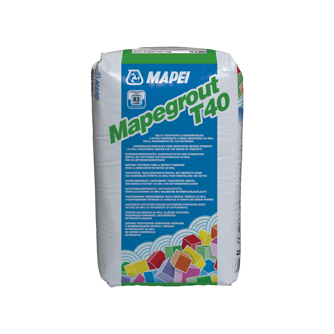 Mapei Mapegrout T40 – Malta Fibrorinforzata per Risanamento Calcestruzzo