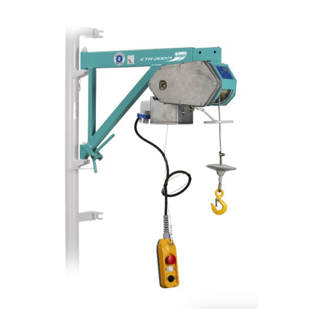 Paranco Imer ETR 200 N | Braccio Estensibile 1120mm, 200kg Portata, Fune 31m