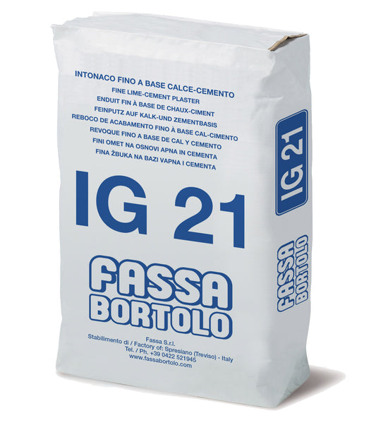 IG 21: Intonaco di Finitura a Base di Calce e Cemento per Esterni e Interni