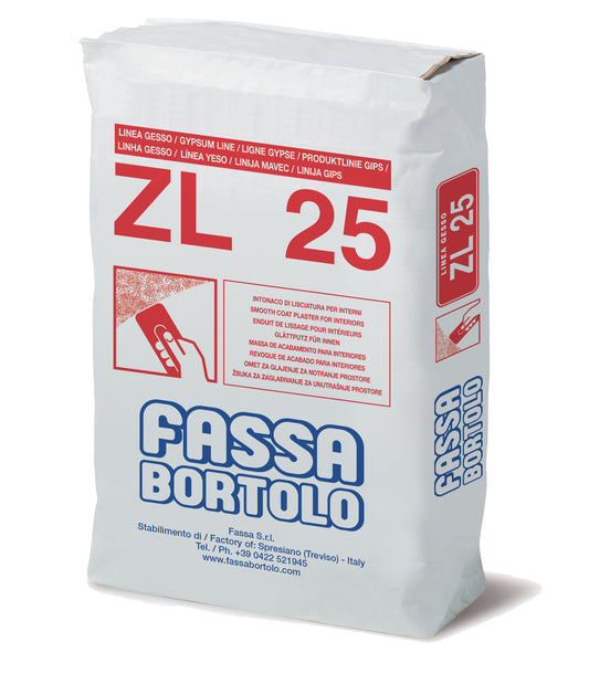 ZL 25: Intonaco di Lisciatura a Base di Calce e Gesso per Interni